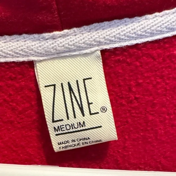 Zine Clothing Red Zip-Up Hoodie - Picture 2 of 5